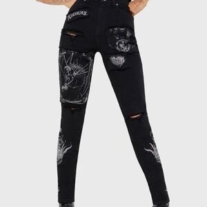 Killstar Grail of loathing skinny jeans size 3xl NWT